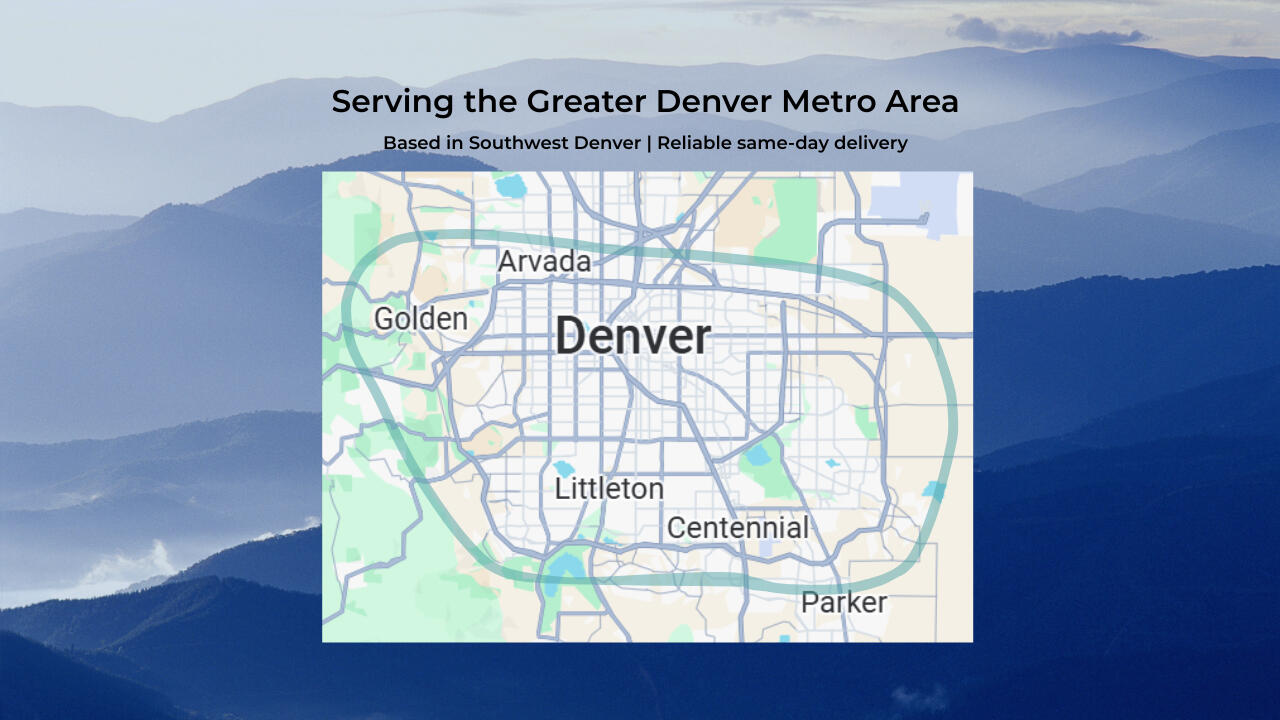 SW Delivery Pricing Graphic SW Delivery pricing across 4 zones in the Denver metro area.